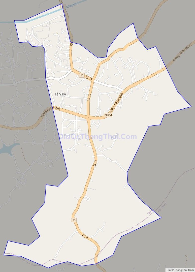 Bản đồ giao thông Thị trấn Tân Kỳ, huyện Tân Kỳ