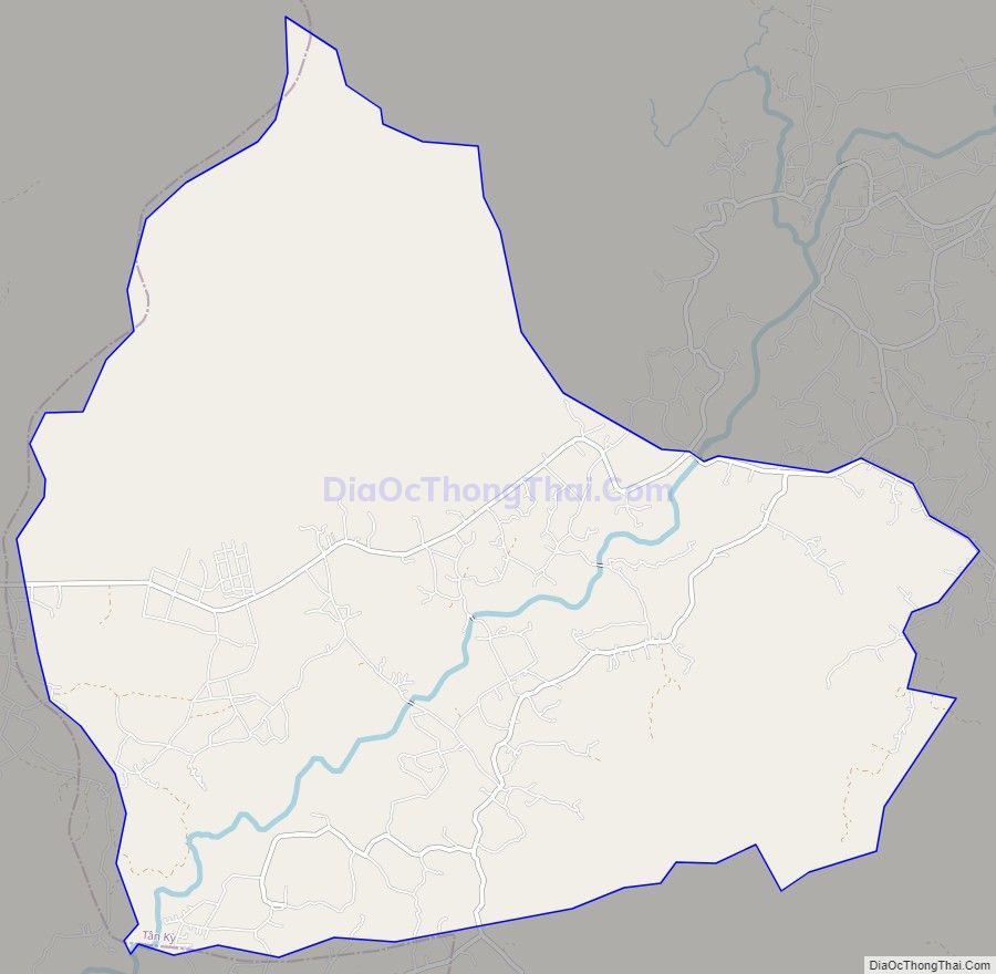 Bản đồ giao thông xã Tiên Kỳ, huyện Tân Kỳ
