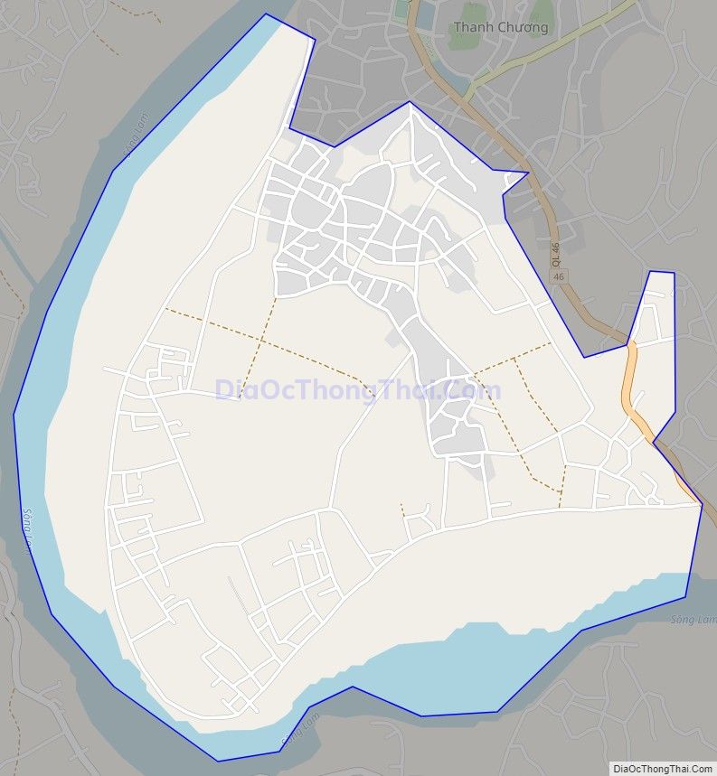 Bản đồ giao thông xã Đồng Văn, huyện Thanh Chương