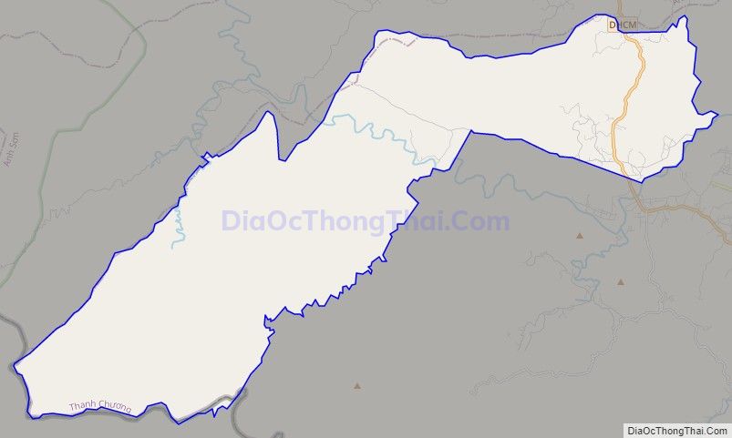 Bản đồ giao thông xã Thanh Đức, huyện Thanh Chương