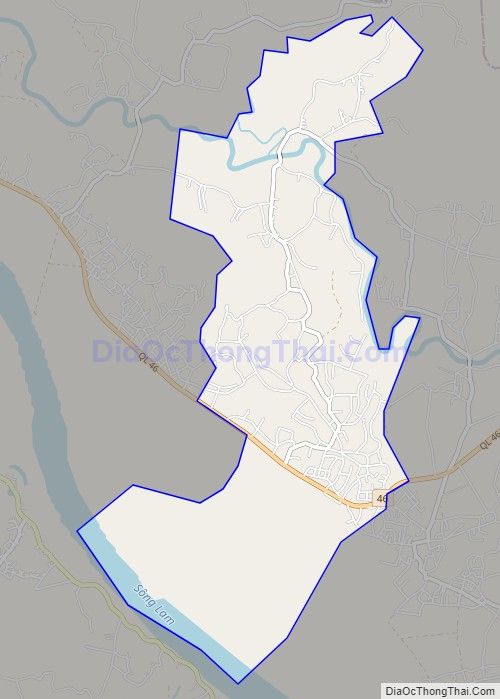 Bản đồ giao thông xã Thanh Dương, huyện Thanh Chương