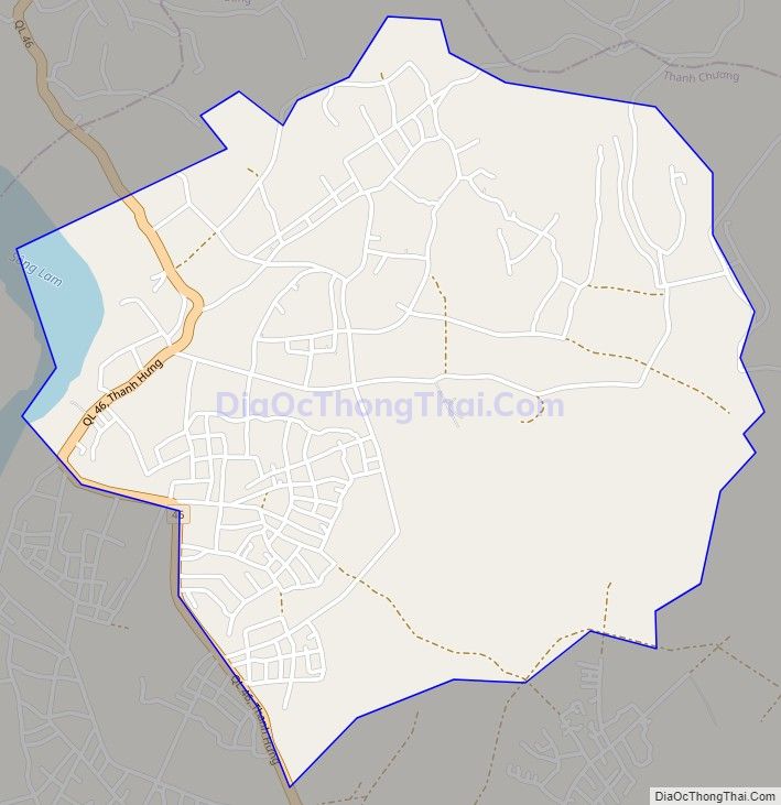 Bản đồ giao thông xã Thanh Hưng (cũ), huyện Thanh Chương