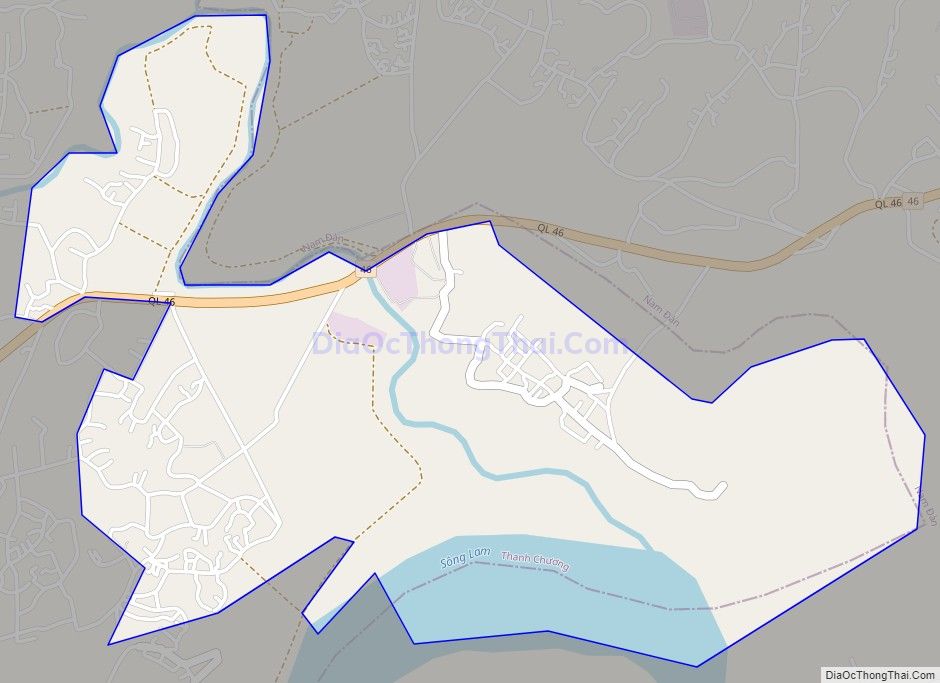 Bản đồ giao thông xã Thanh Khai, huyện Thanh Chương
