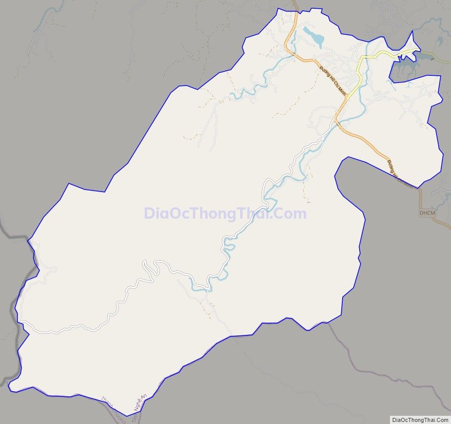 Bản đồ giao thông xã Thanh Thủy, huyện Thanh Chương