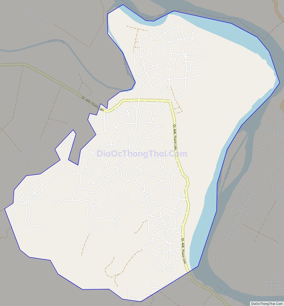 Bản đồ giao thông xã Thanh Tiên, huyện Thanh Chương