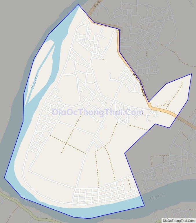 Bản đồ giao thông xã Thanh Văn (cũ), huyện Thanh Chương
