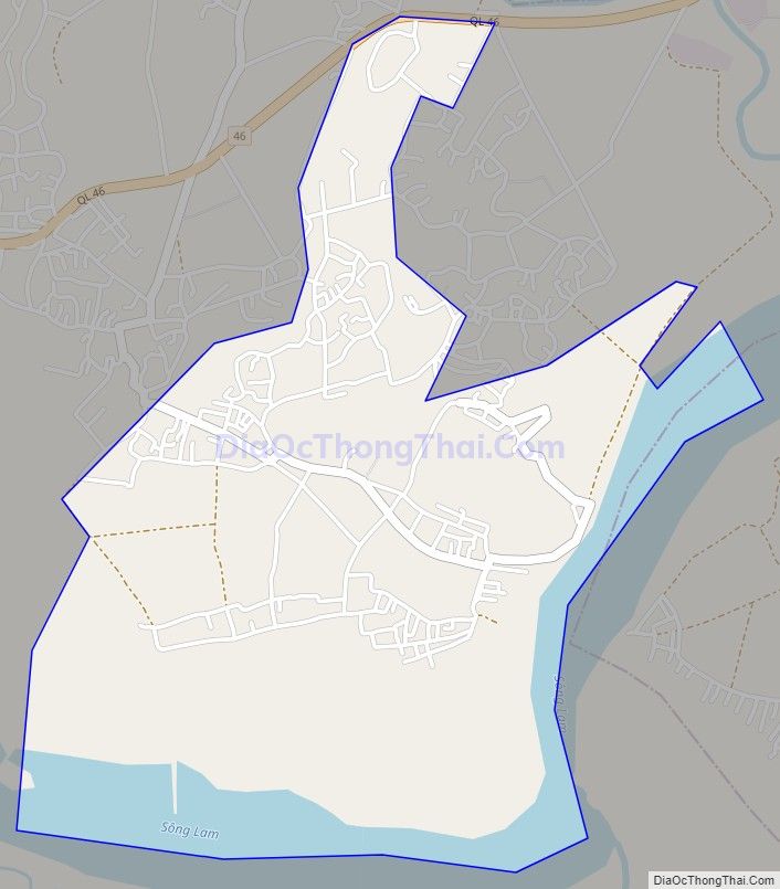 Bản đồ giao thông xã Thanh Yên, huyện Thanh Chương