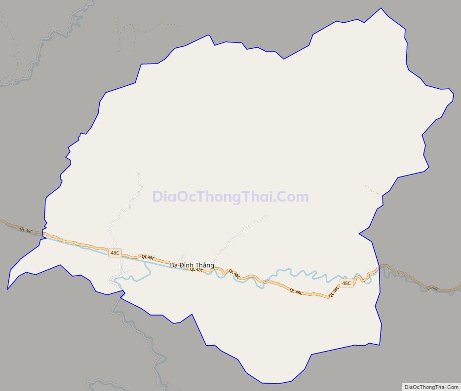 Bản đồ giao thông xã Yên Hòa, huyện Tương Dương