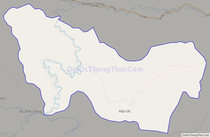 Bản đồ giao thông xã Yên Thắng, huyện Tương Dương