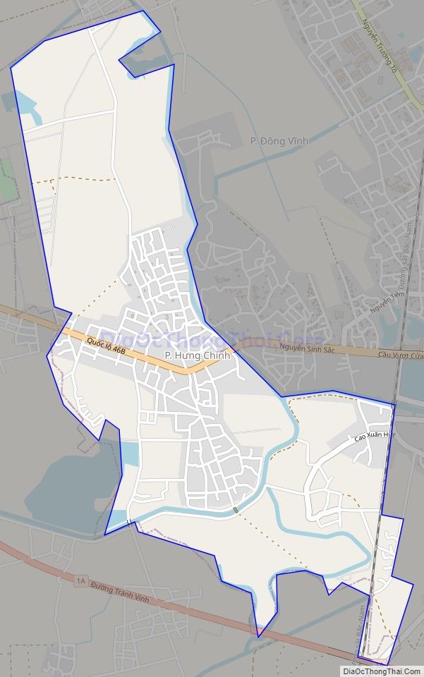 Bản đồ giao thông xã Hưng Chính, thành phố Vinh
