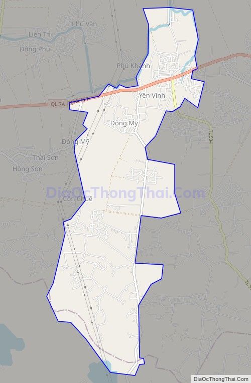 Bản đồ giao thông xã Bảo Thành, huyện Yên Thành