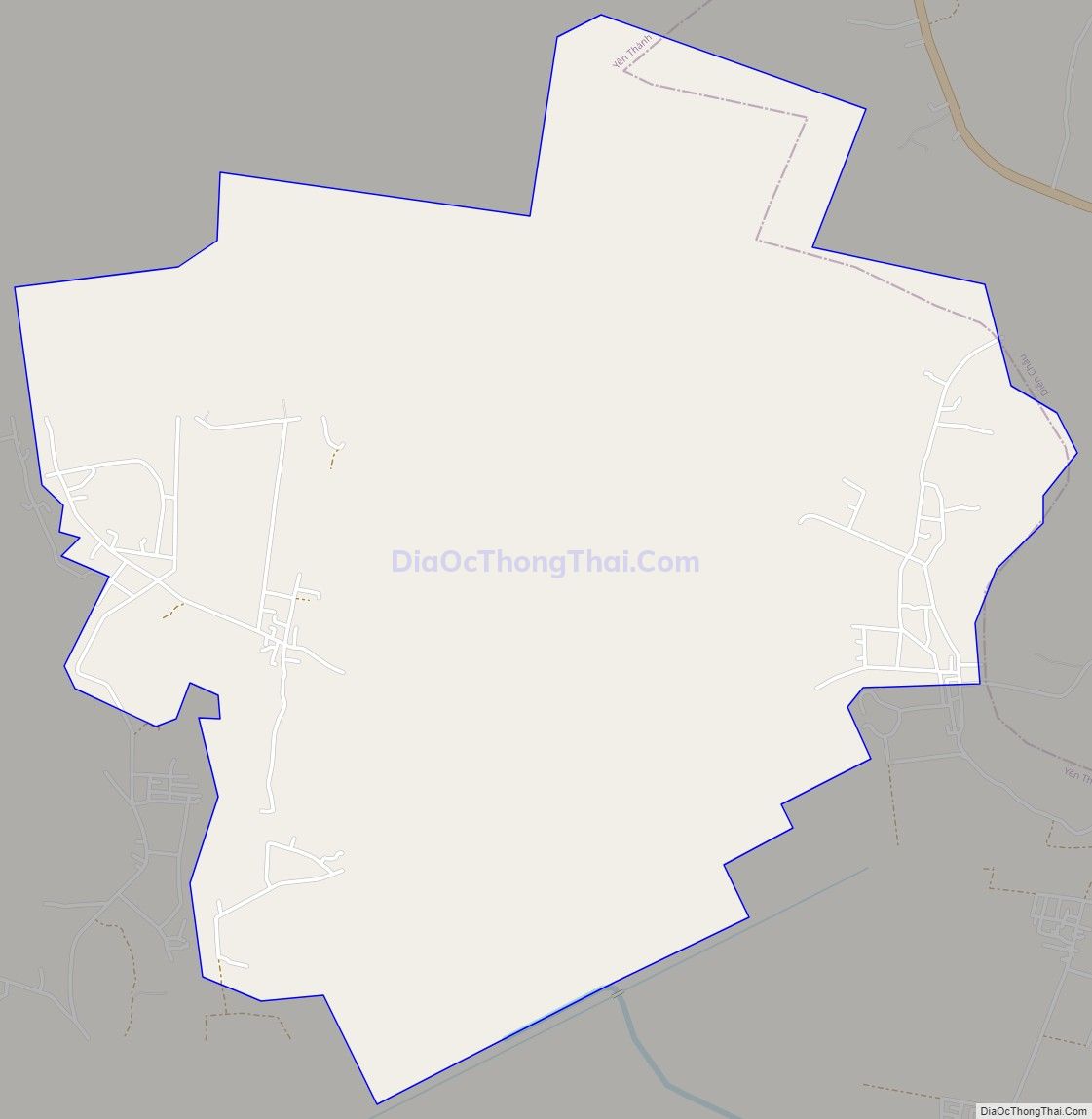 Bản đồ giao thông xã Đức Thành, huyện Yên Thành