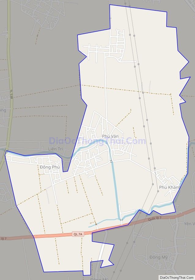 Bản đồ giao thông xã Khánh Thành, huyện Yên Thành