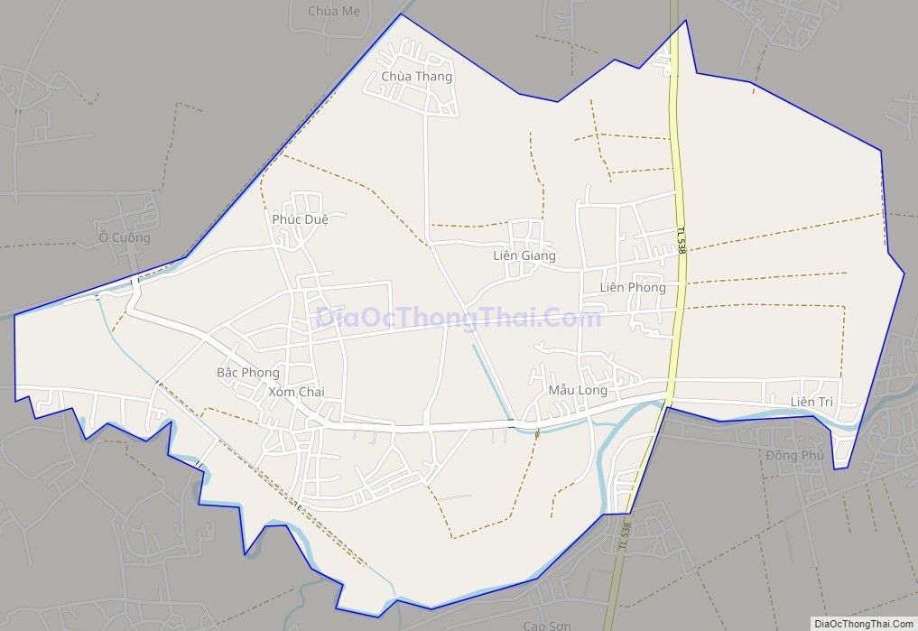 Bản đồ giao thông xã Liên Thành, huyện Yên Thành