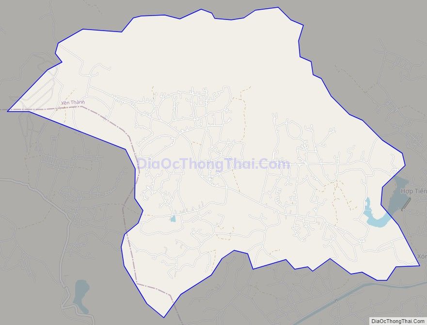 Bản đồ giao thông xã Minh Thành, huyện Yên Thành