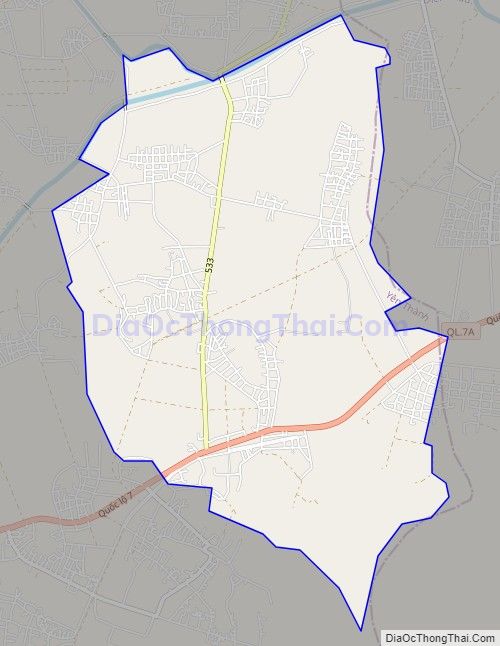 Bản đồ giao thông xã Vĩnh Thành, huyện Yên Thành