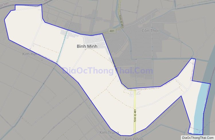 Bản đồ giao thông Thị trấn Bình Minh, huyện Kim Sơn