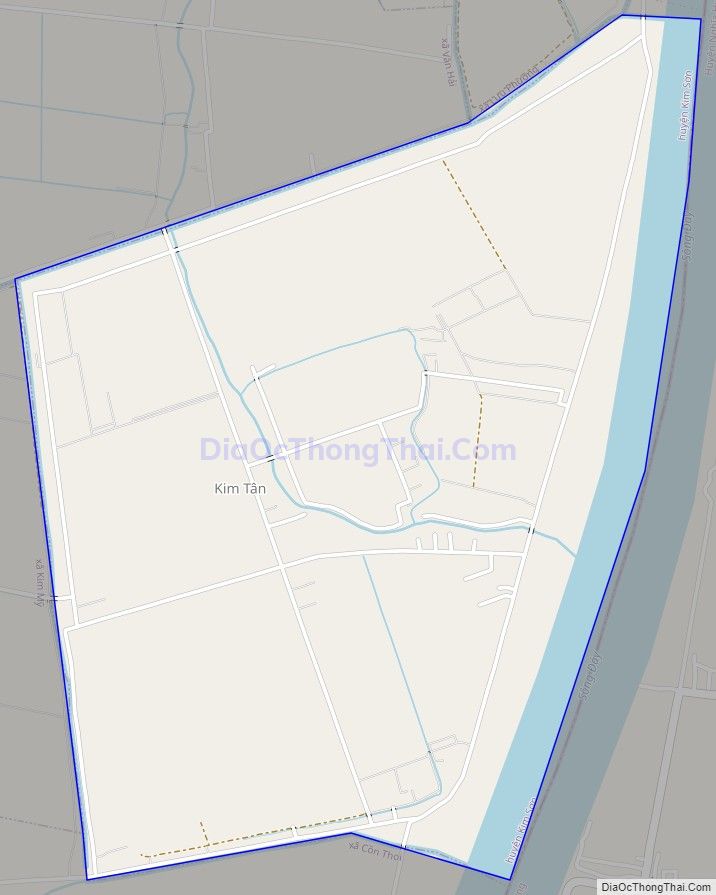 Bản đồ giao thông xã Kim Tân, huyện Kim Sơn