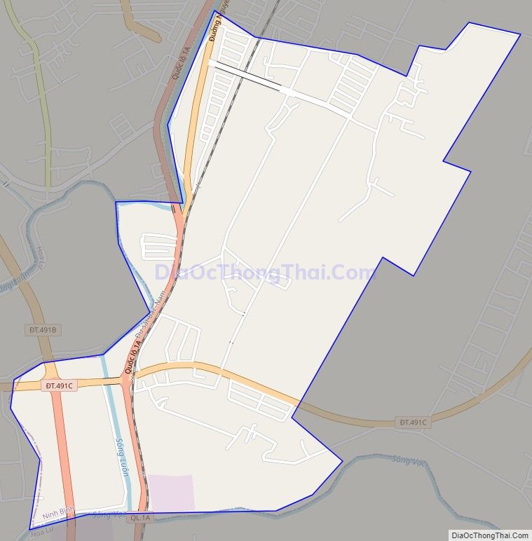 Bản đồ giao thông phường Ninh Phong, thành phố Ninh Bình