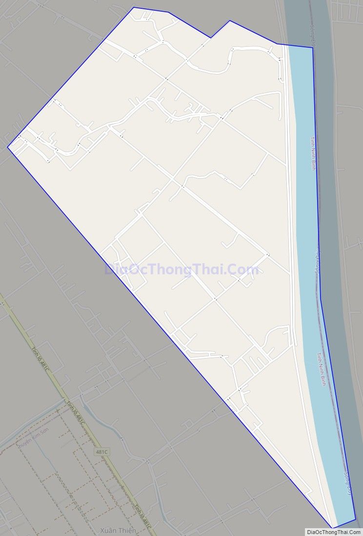 Bản đồ giao thông xã Khánh Công, huyện Yên Khánh