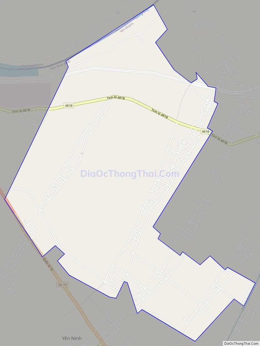 Bản đồ giao thông xã Khánh Hải, huyện Yên Khánh