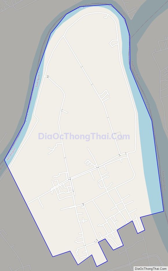 Bản đồ giao thông xã Khánh Tiên, huyện Yên Khánh