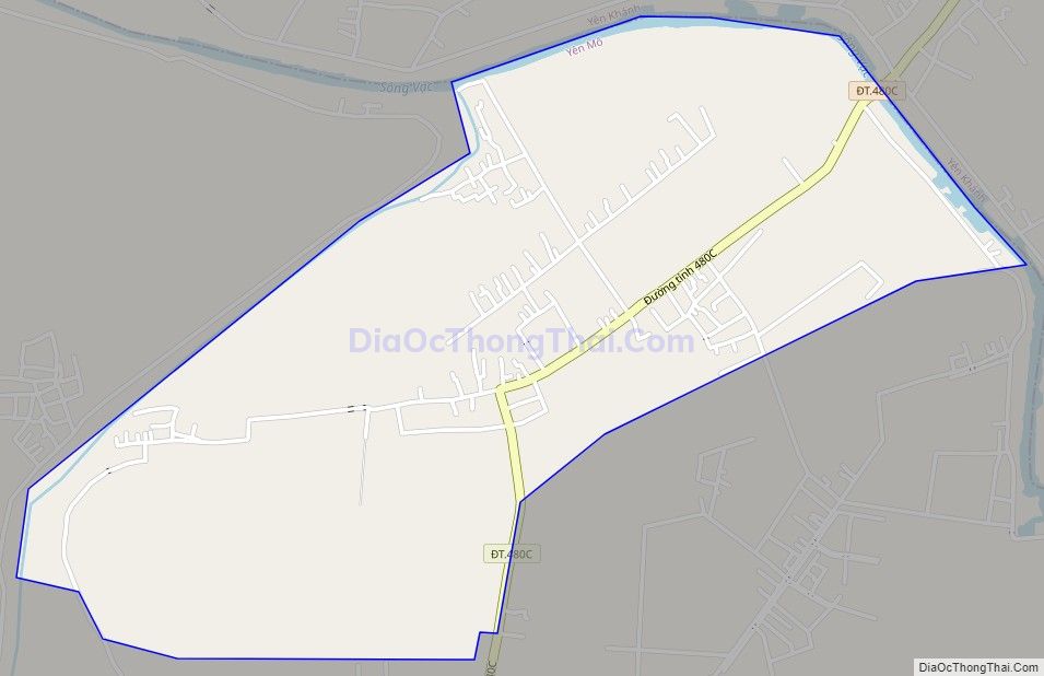 Bản đồ giao thông xã Khánh Dương, huyện Yên Mô