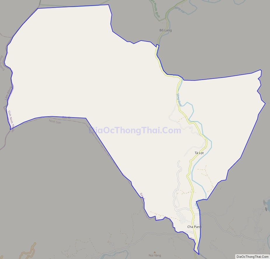 Bản đồ giao thông xã Phước Hòa, huyện Bác Ái