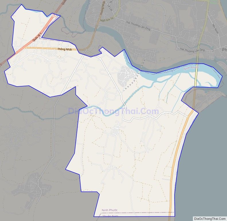 Bản đồ giao thông xã An Hải, huyện Ninh Phước