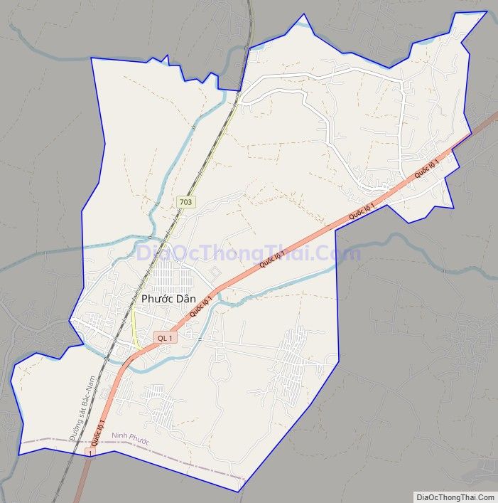 Bản đồ giao thông Thị trấn Phước Dân, huyện Ninh Phước