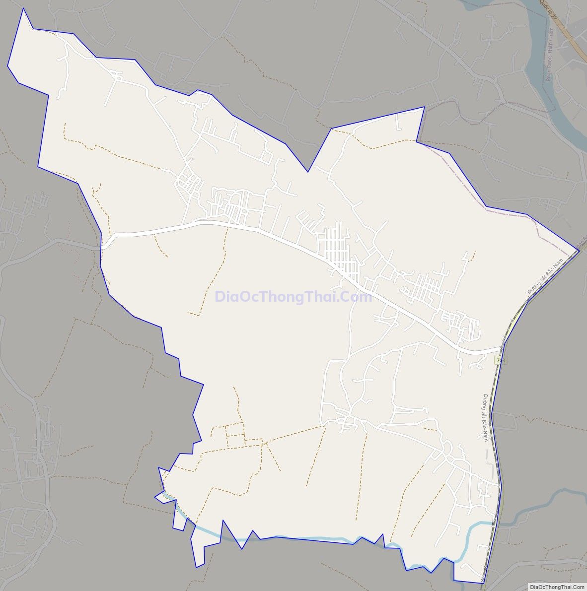 Bản đồ giao thông xã Phước Hậu, huyện Ninh Phước