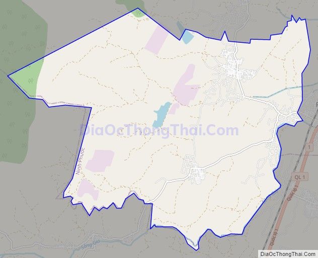 Bản đồ giao thông xã Phước Hữu, huyện Ninh Phước