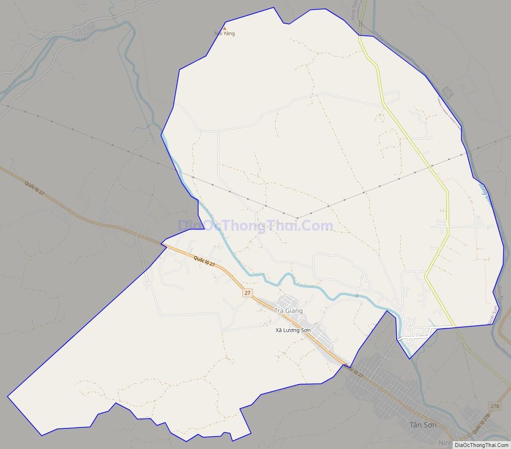 Bản đồ giao thông xã Lương Sơn, huyện Ninh Sơn