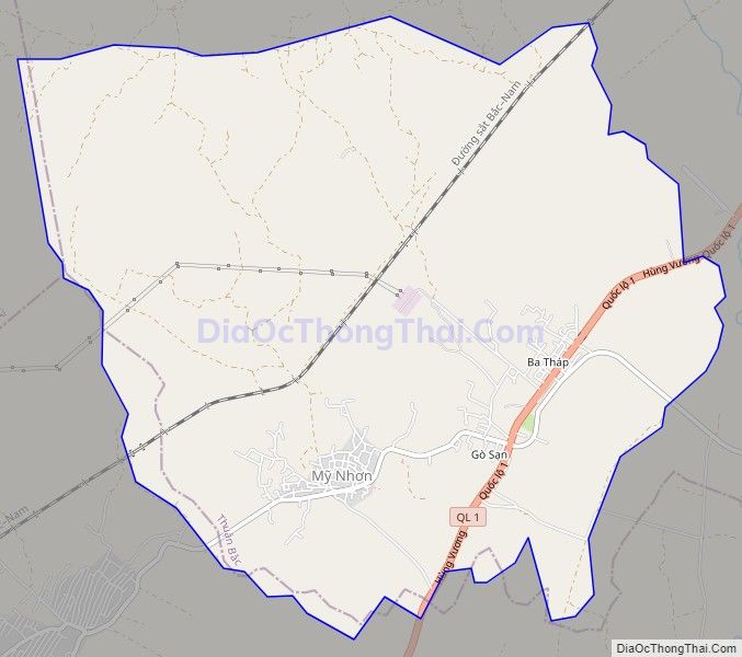 Bản đồ giao thông xã Bắc Phong, huyện Thuận Bắc