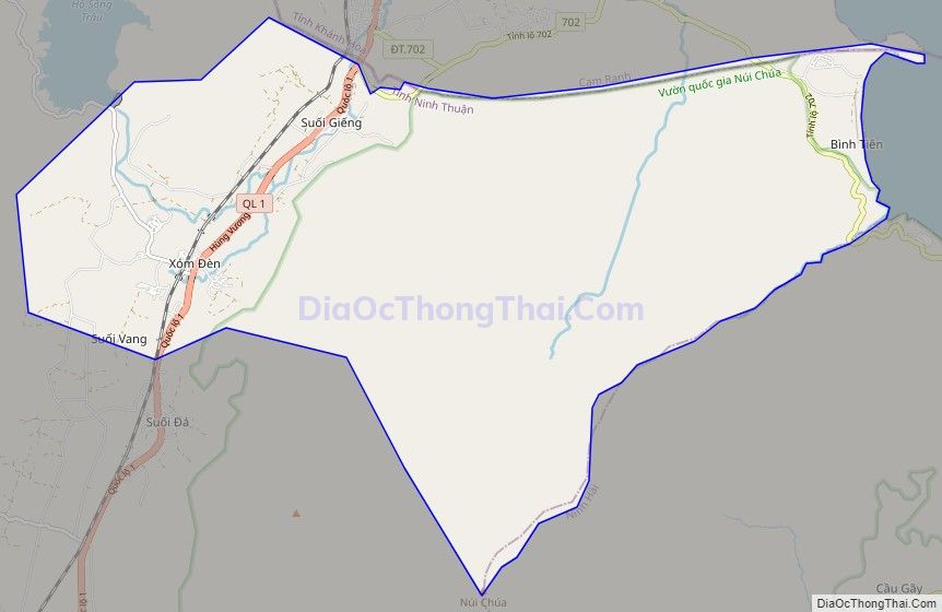 Bản đồ giao thông xã Công Hải, huyện Thuận Bắc