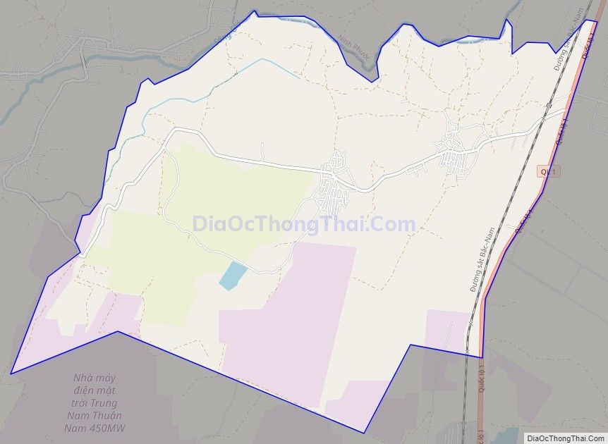 Bản đồ giao thông xã Phước Ninh, huyện Thuận Nam
