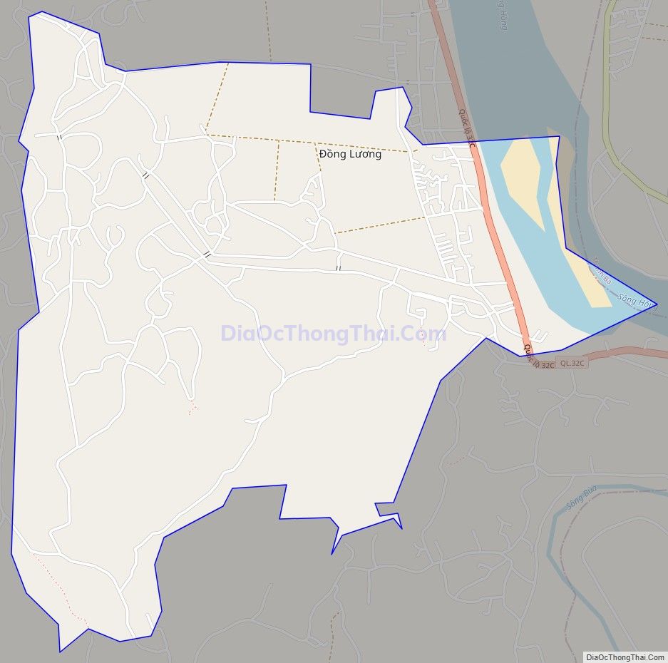 Bản đồ giao thông xã Điêu Lương, huyện Cẩm Khê