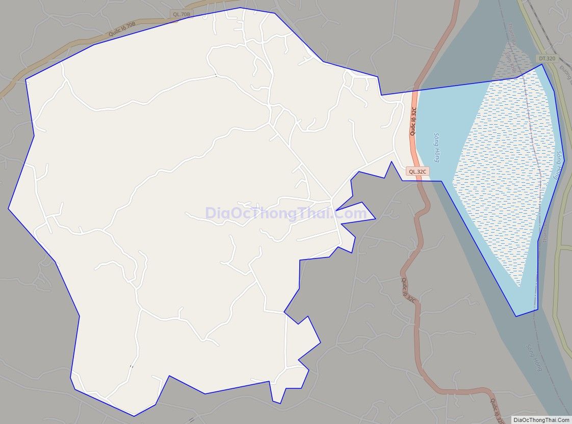 Bản đồ giao thông xã Phú Khê, huyện Cẩm Khê