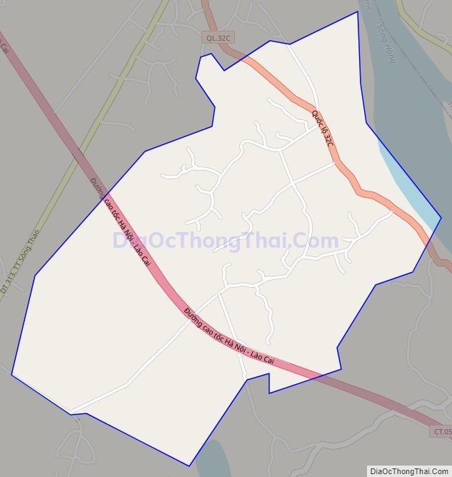 Bản đồ giao thông xã Phùng Xá (cũ), huyện Cẩm Khê