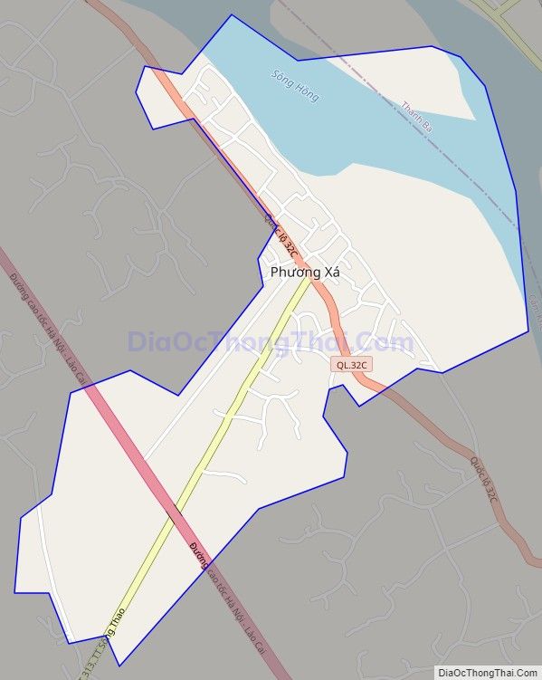 Bản đồ giao thông xã Phương Xá (cũ), huyện Cẩm Khê