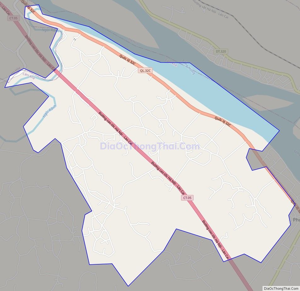 Bản đồ giao thông xã Tuy Lộc, huyện Cẩm Khê