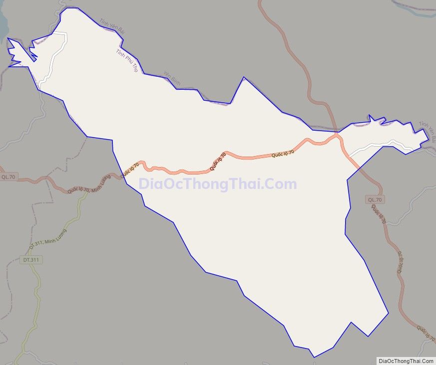 Bản đồ giao thông xã Bằng Luân, huyện Đoan Hùng