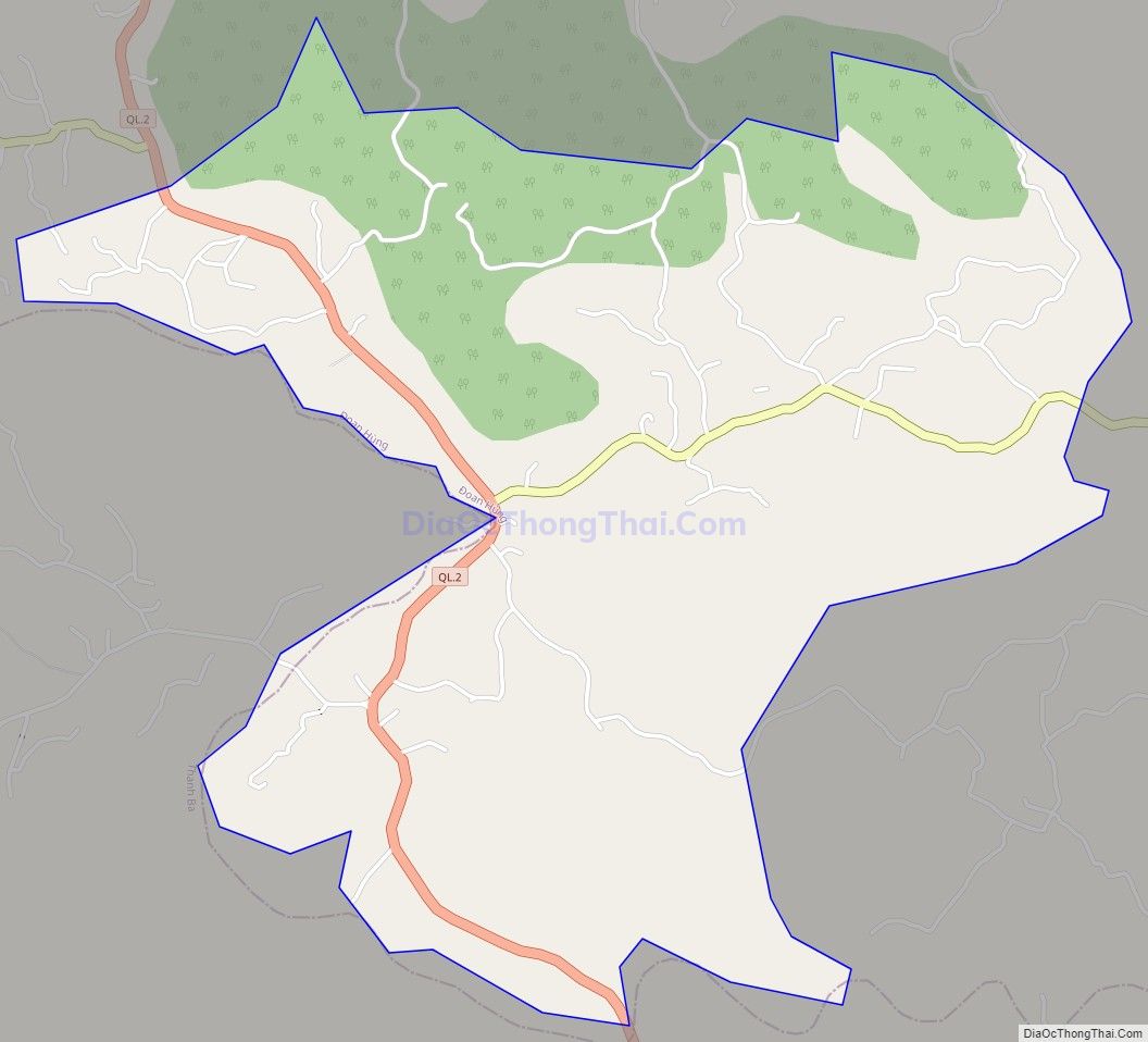 Bản đồ giao thông xã Chân Mộng, huyện Đoan Hùng