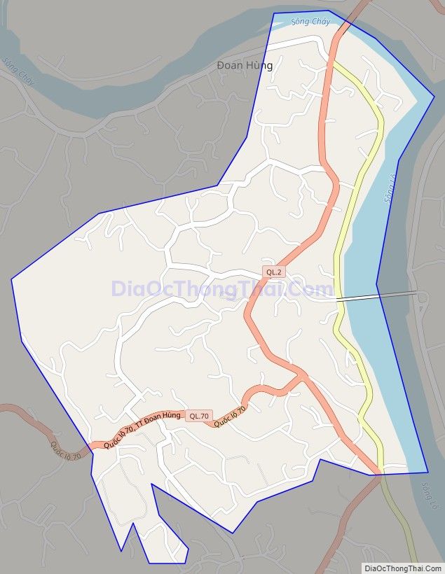 Bản đồ giao thông Thị trấn Đoan Hùng, huyện Đoan Hùng