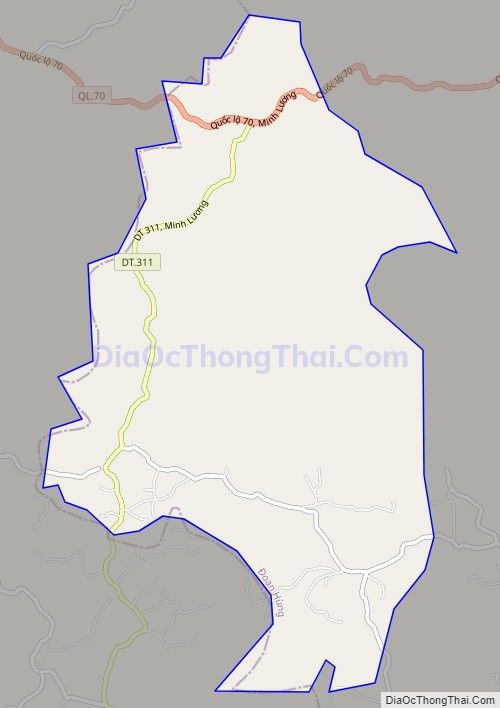 Bản đồ giao thông xã Minh Lương, huyện Đoan Hùng