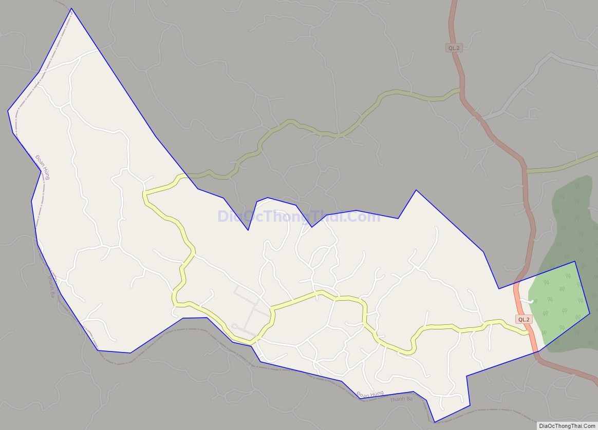 Bản đồ giao thông xã Minh Tiến, huyện Đoan Hùng