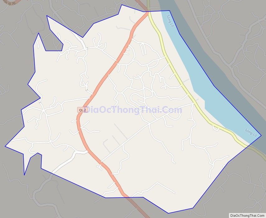 Bản đồ giao thông xã Sóc Đăng, huyện Đoan Hùng