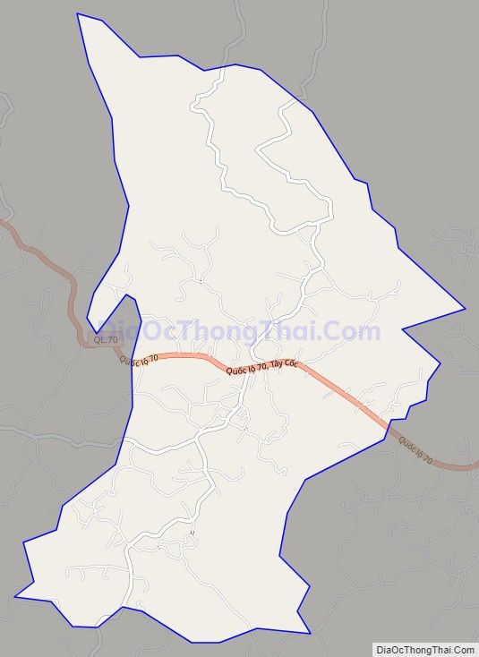 Bản đồ giao thông xã Tây Cốc, huyện Đoan Hùng