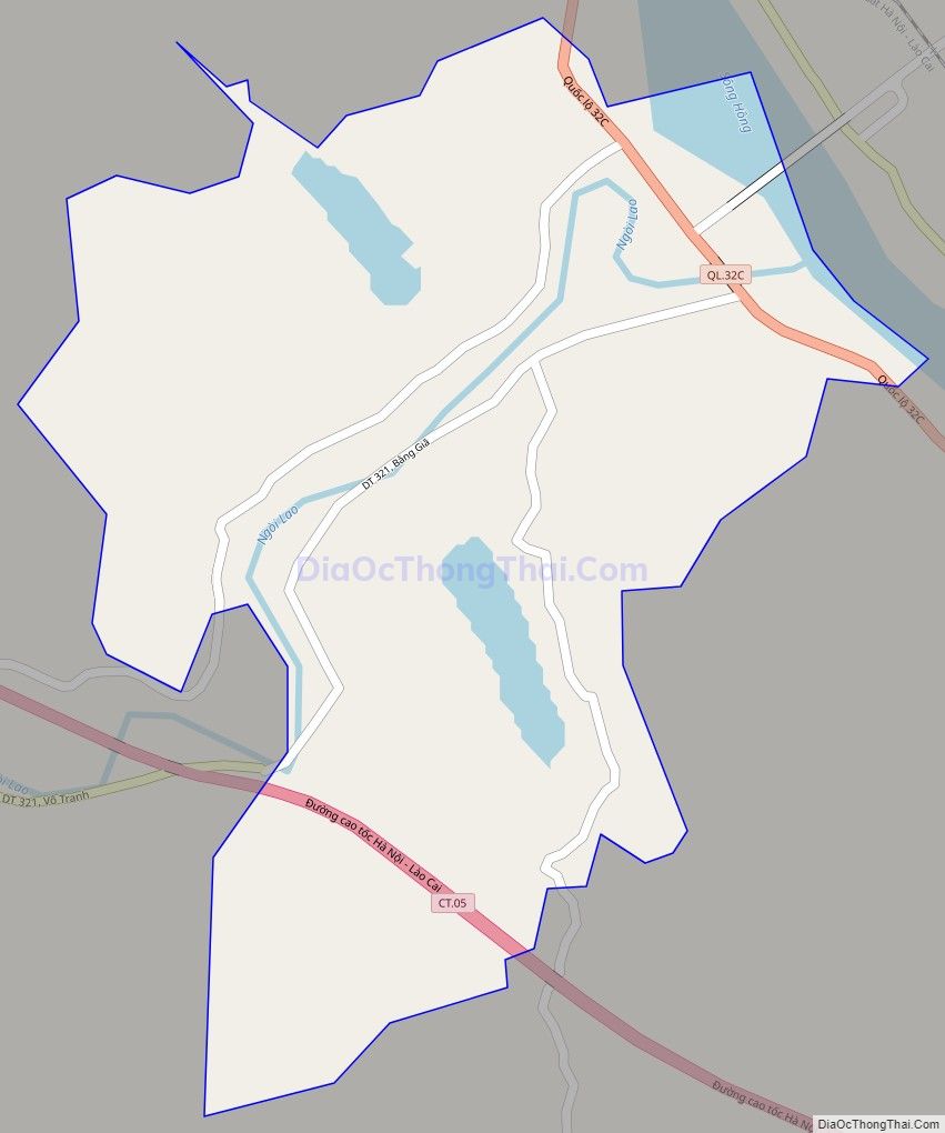 Bản đồ giao thông xã Bằng Giã, huyện Hạ Hòa
