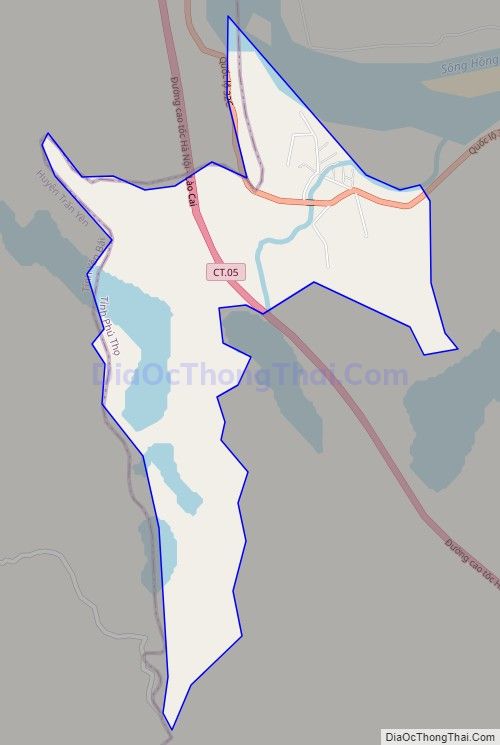 Bản đồ giao thông xã Hiền Lương, huyện Hạ Hòa